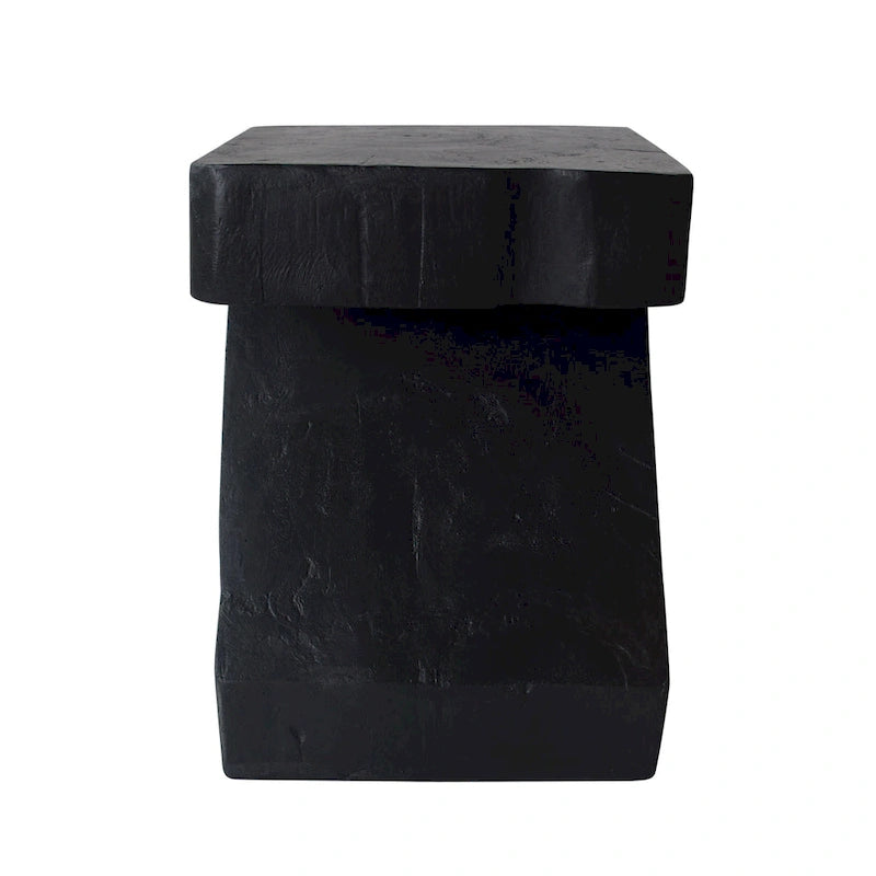 Black / Light Gray Z-Shape Outdoor Lightweight Concrete Side Table