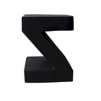 Black / Light Gray Z-Shape Outdoor Lightweight Concrete Side Table