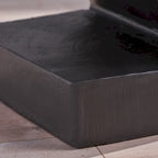 Black / Light Gray Z-Shape Outdoor Lightweight Concrete Side Table