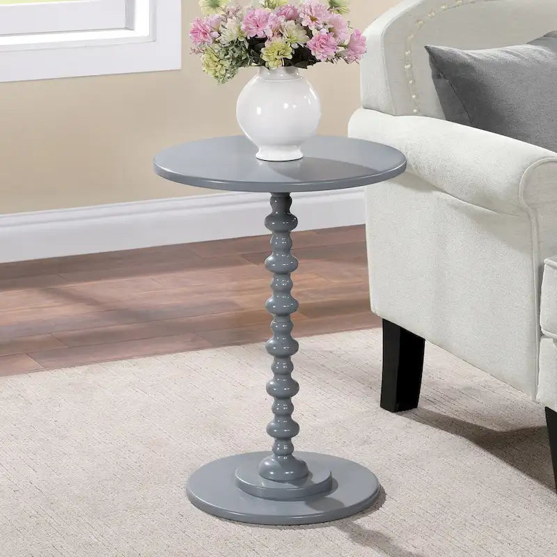 Multi-Color Round Spindle Side Table for 1