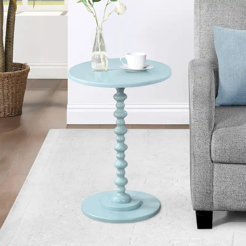 Multi-Color Round Spindle Side Table for 1