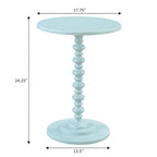 Multi-Color Round Spindle Side Table for 1