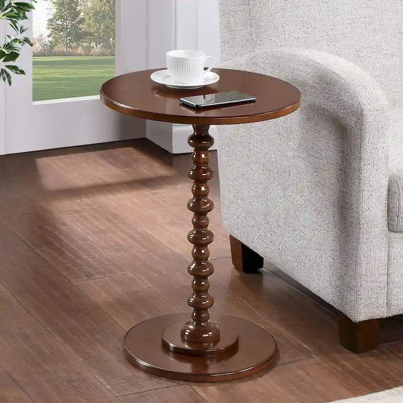 Multi-Color Round Spindle Side Table for 1