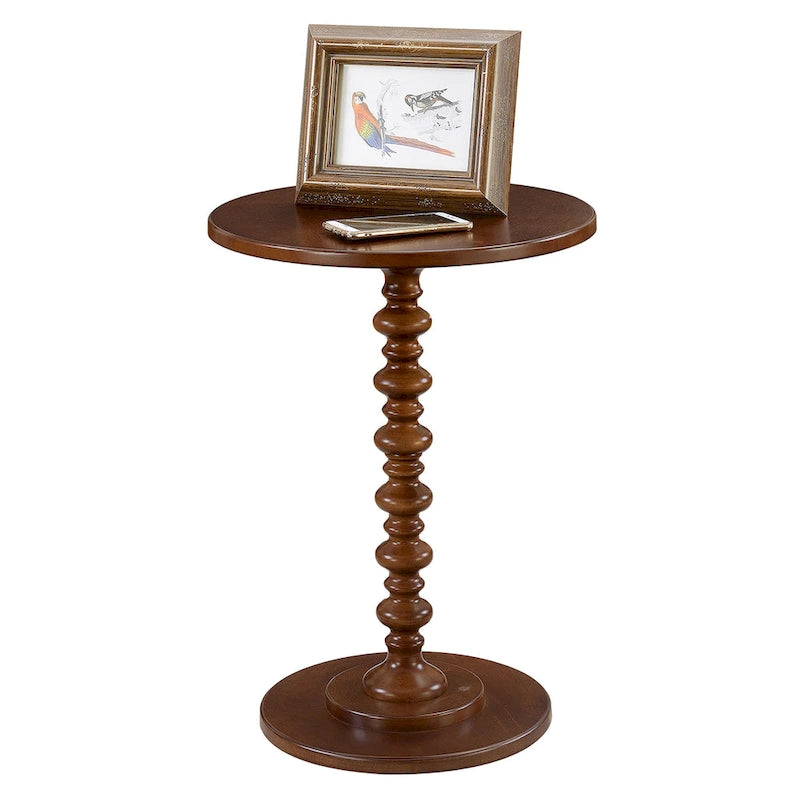 Multi-Color Round Spindle Side Table for 1