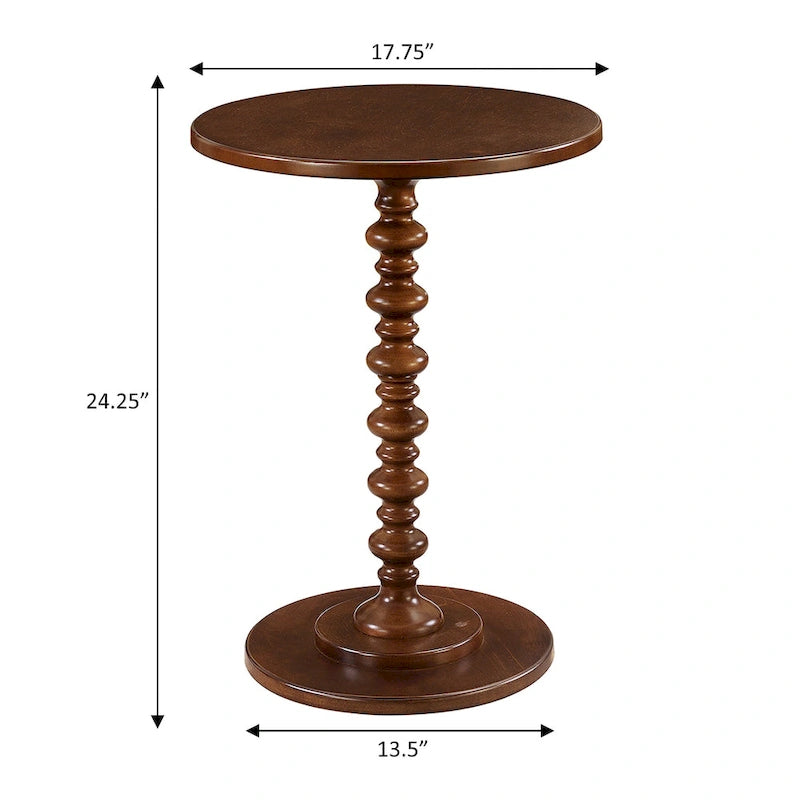 Multi-Color Round Spindle Side Table for 1