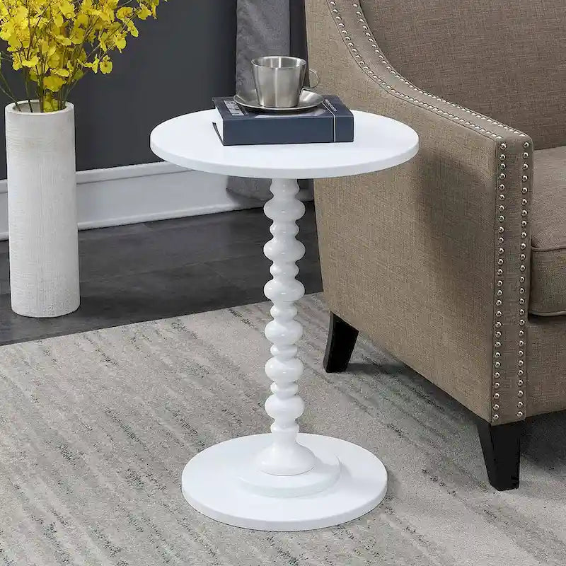 Multi-Color Round Spindle Side Table for 1