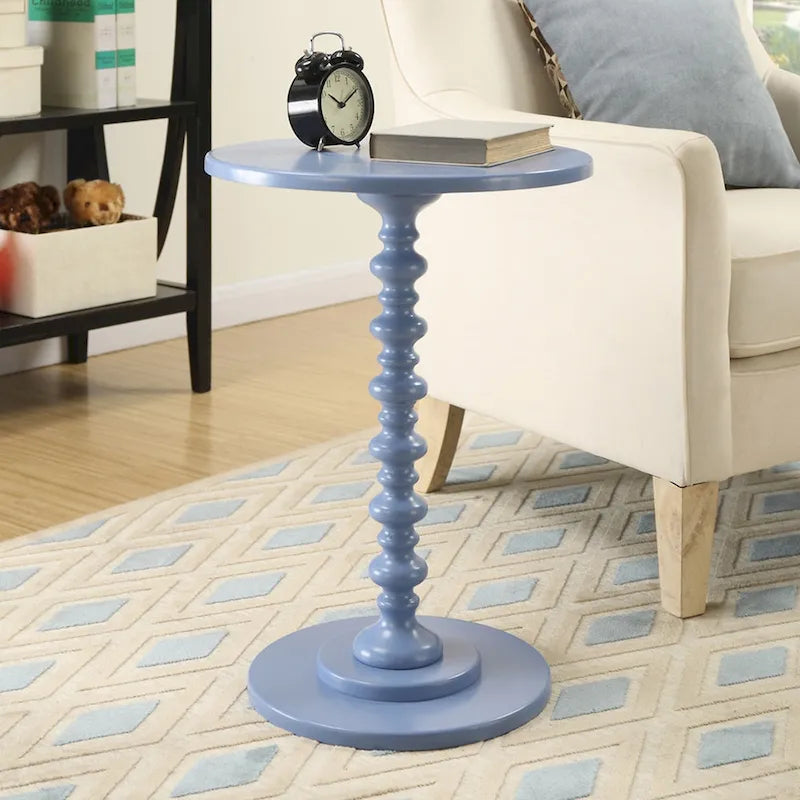 Multi-Color Round Spindle Side Table for 1