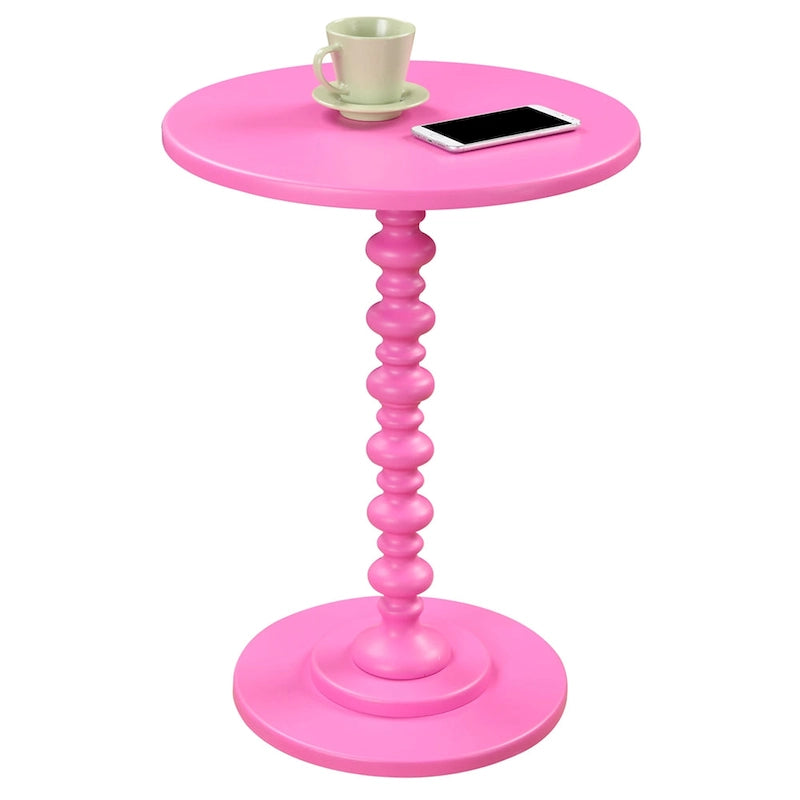 Multi-Color Round Spindle Side Table for 1