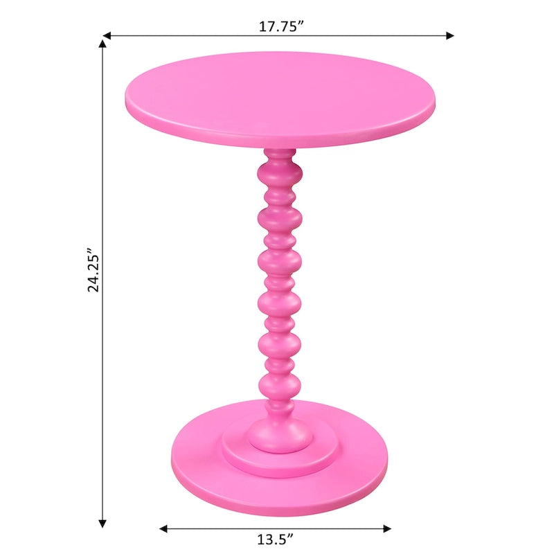 Multi-Color Round Spindle Side Table for 1