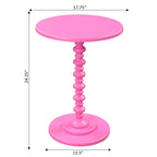 Multi-Color Round Spindle Side Table for 1