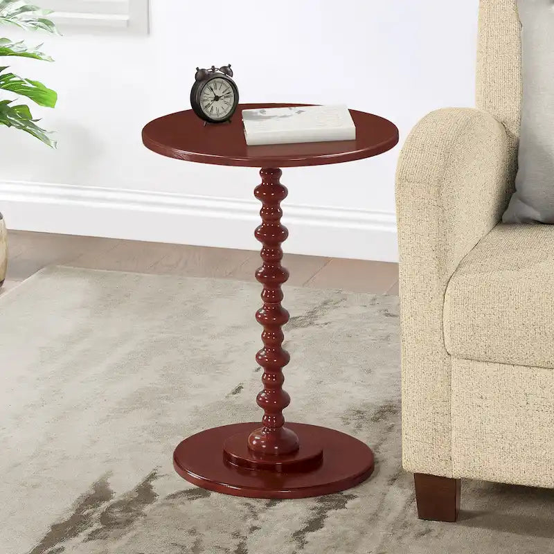 Multi-Color Round Spindle Side Table for 1