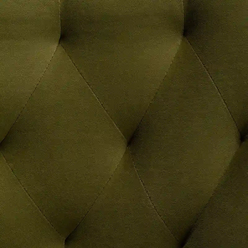 Velvet Dining Chair Set of 2, Tufted Back with Gold Ring Pull, Armless