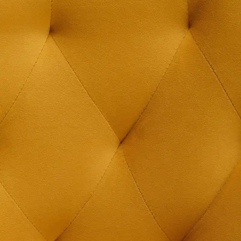 Velvet Dining Chair Set of 2, Tufted Back with Gold Ring Pull, Armless