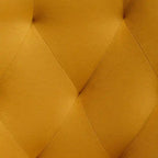 Velvet Dining Chair Set of 2, Tufted Back with Gold Ring Pull, Armless