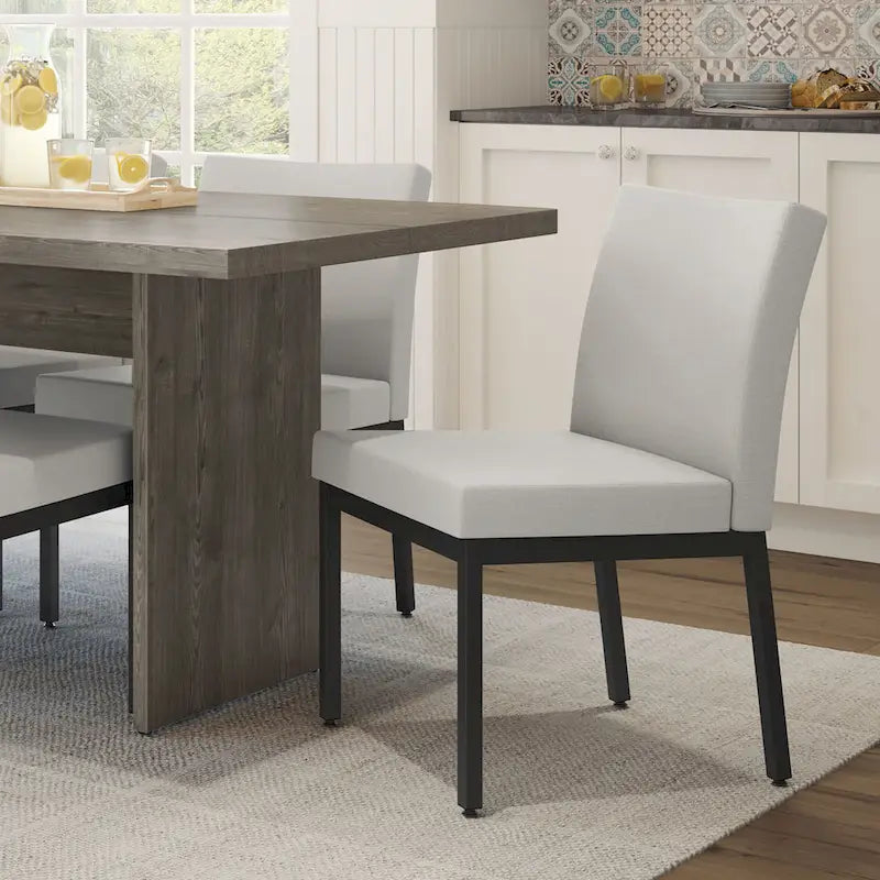 Greyish-Brown & Light Grey 7-Piece Dining Set for 6, Modern Style