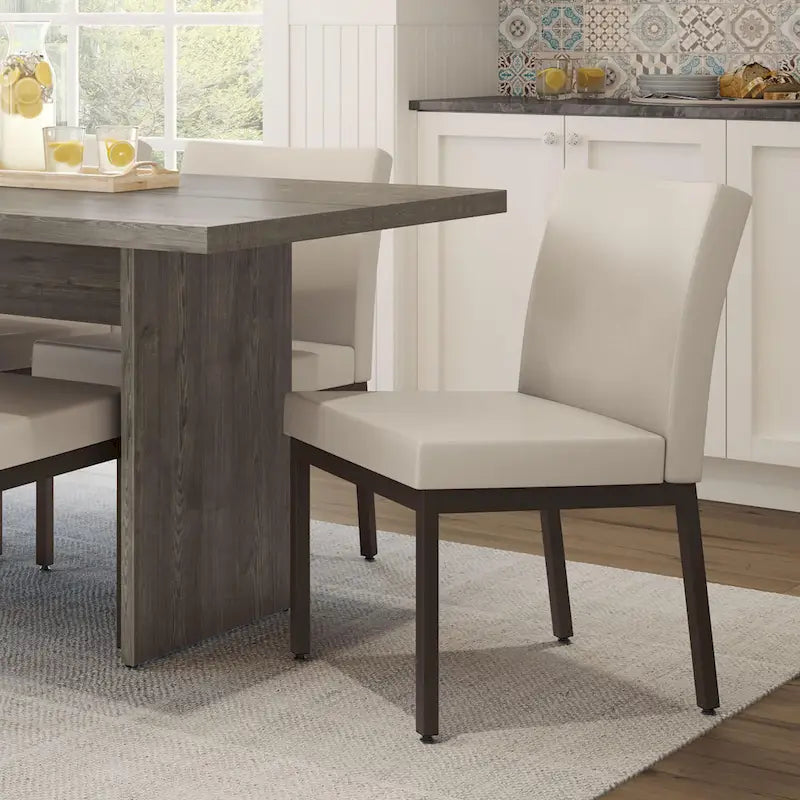 Greyish-Brown & Light Grey 7-Piece Dining Set for 6, Modern Style