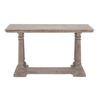 Wooden Console Table with Distressed Accents - Light Brown - Roche River Decor - 18Wx52Lx30H