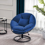 Velvet Swivel Papasan Chair with Height Adjustment, for 1 Person – Grey / Purple / Green / Yellow / Blue / Dark Brown