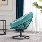 Velvet Swivel Papasan Chair with Height Adjustment, for 1 Person – Grey / Purple / Green / Yellow / Blue / Dark Brown