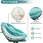 Velvet Swivel Papasan Chair with Height Adjustment, for 1 Person – Grey / Purple / Green / Yellow / Blue / Dark Brown