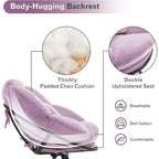 Velvet Swivel Papasan Chair with Height Adjustment, for 1 Person – Grey / Purple / Green / Yellow / Blue / Dark Brown