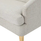 Beige / Grey / Blue Mid-Century Modern Fabric Loveseat – Seats 2