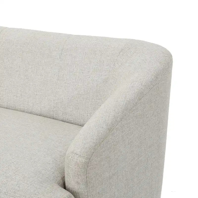 Beige / Grey / Blue Mid-Century Modern Fabric Loveseat – Seats 2