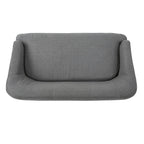 Beige / Grey / Blue Mid-Century Modern Fabric Loveseat – Seats 2