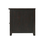 Antique Black & Honey / Grey / Espresso Rustic Wood Side Table with Charging Station