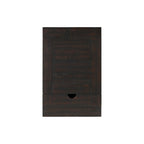 Antique Black & Honey / Grey / Espresso Rustic Wood Side Table with Charging Station