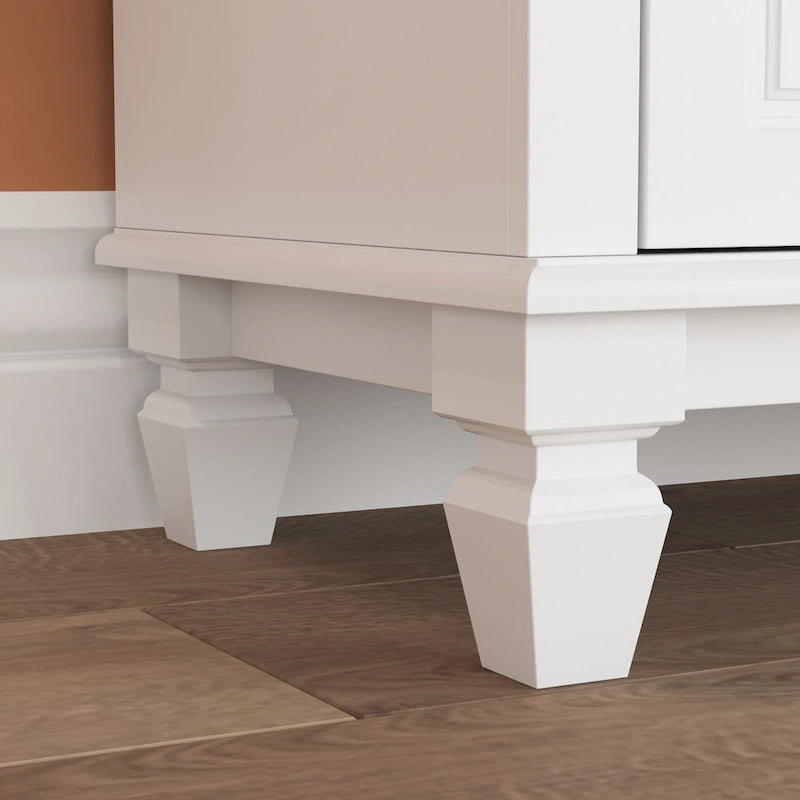 White 6-Drawer Vertical Dresser, Single