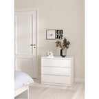 3-Drawer Chest | Truffle Oak / Black Woodgrain / Hickory / Black Matte / White Gloss | Flat-Front Style | 2-Person Assembly