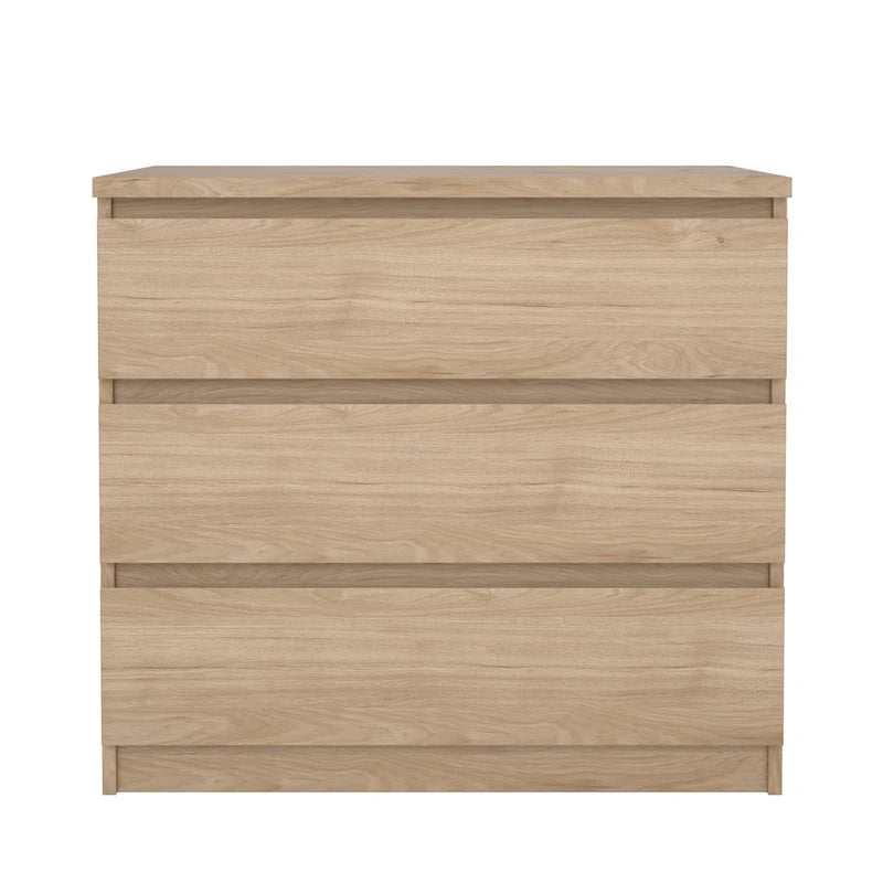 3-Drawer Chest | Truffle Oak / Black Woodgrain / Hickory / Black Matte / White Gloss | Flat-Front Style | 2-Person Assembly