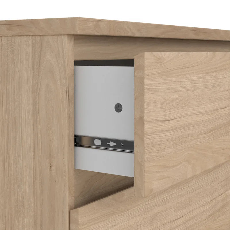 3-Drawer Chest | Truffle Oak / Black Woodgrain / Hickory / Black Matte / White Gloss | Flat-Front Style | 2-Person Assembly