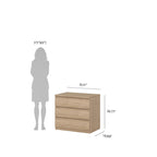 3-Drawer Chest | Truffle Oak / Black Woodgrain / Hickory / Black Matte / White Gloss | Flat-Front Style | 2-Person Assembly