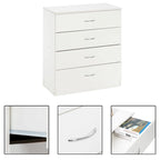White / Black 4-Drawer Dresser, Modern Style, Single Use