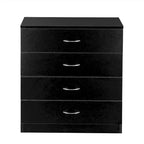 White / Black 4-Drawer Dresser, Modern Style, Single Use