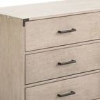 Clay 6-Drawer Dresser, Modern Wirebrush Style, 1-Person