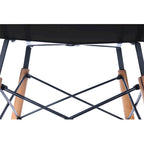 Clear / Black / White MDF Round Dining Table for 4 – Mid-Century Style
