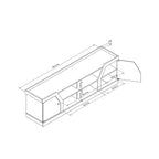 Espresso 71" Wide Entertainment Center with Glass Doors, Open Shelves – 1 Person Assembly