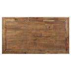 Warm Honey Brown Industrial Coffee Table with Casters, Metal & Wood