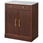 White Modern Farmhouse 1-Drawer 2-Door Storage Cabinet, 2-Person Assembly