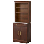 White Modern Farmhouse 1-Drawer 2-Door Storage Cabinet, 2-Person Assembly