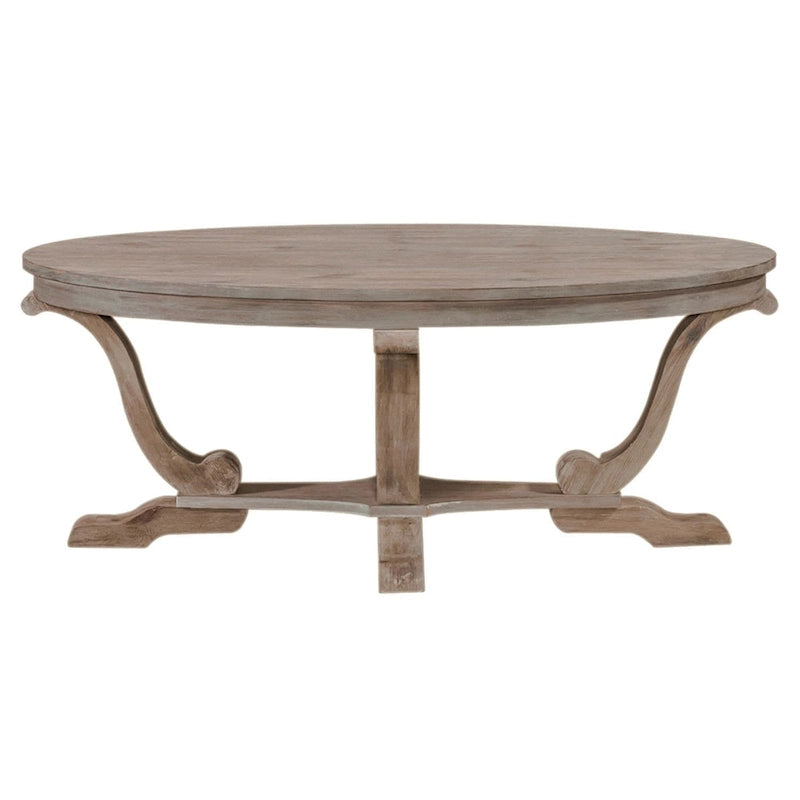 Stone White Wash Wood Veneer 3-Piece Table Set (1 Cocktail + 2 End Tables)
