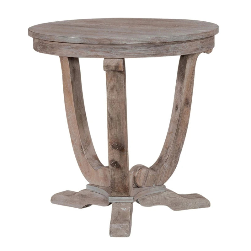 Stone White Wash Wood Veneer 3-Piece Table Set (1 Cocktail + 2 End Tables)