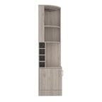 Corner Bar Cabinet with 2 Doors & 8 Cubbies – Walnut / Black / Smoky Oak / White / Light Grey / Dark Brown