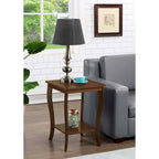 Square End Table with 2-Tier Shelf | Black / White / Espresso / Dark Grey | Single