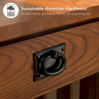 Brown Mission Console Table, 1-Person Use, 2-Drawer