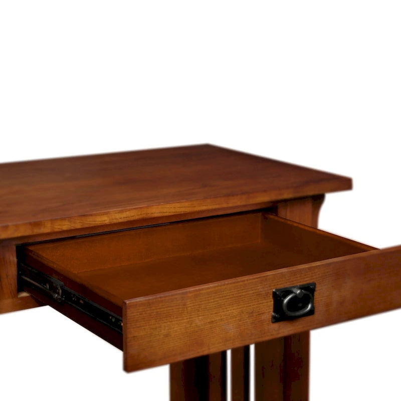 Brown Mission Console Table, 1-Person Use, 2-Drawer
