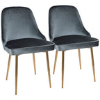 Velvet Dining Chair, Set of 2, Multi-Color Options